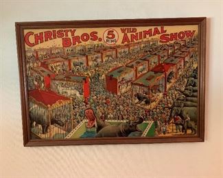 1920's Christy Bros Wild Animal Show Poster