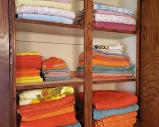 vintage towels and sheets