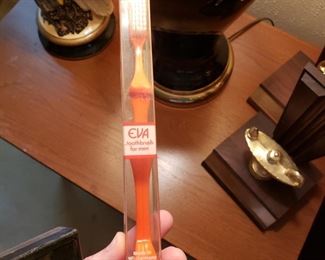 EVA toothbrush for men, it was in the Smithsonian, Google it!