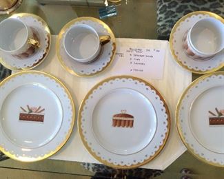BVLGARI Dessert dishes: (3) each plate, cup & saucer
