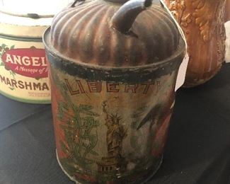 Liberty oil can advertising antique 