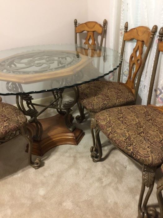 Glass top table & chairs  $200.00