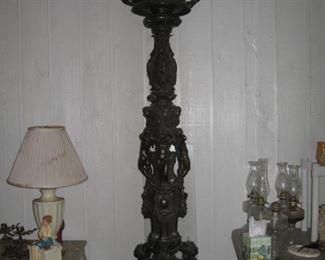 9 ft. tall candelabras We have a pair of these. Came from Robert Driscoll Hotel in Corpus Cristi