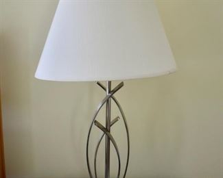 Pair of metal table lamps