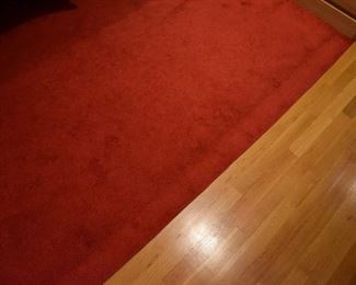 Red area rug