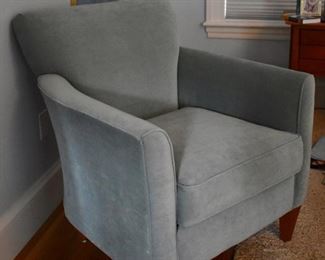 Second Rowe Furniture blue velvet chair
