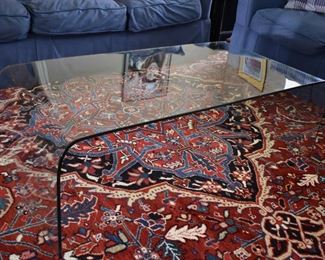 Slumped glass table