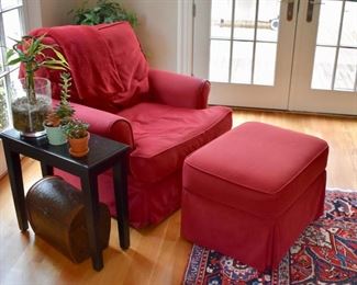 Swivel chair and matching ottoman