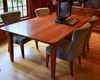 Custom built cherry desk table