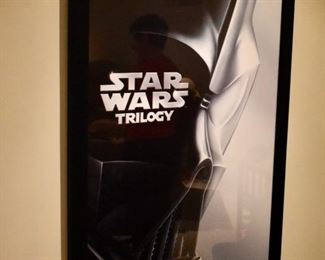 Framed Star Wars poster