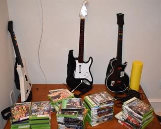 Rock Band accessories and xBox games