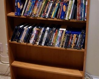 DVD's and media shelf
