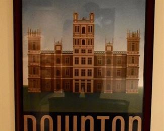 Framed Downton Abbey poster
