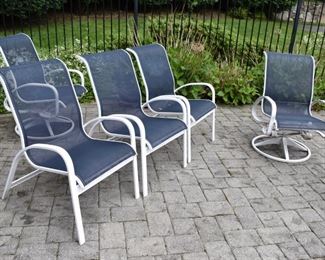 6 Patio chairs total (2 swivel, 4 side)