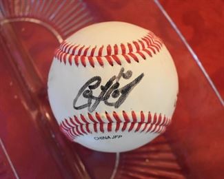 Baseball signed by Coco Crisp and others