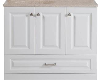 Lancaster 36 in. W Vanity in White with Colorpoint Vanity Top in Maui