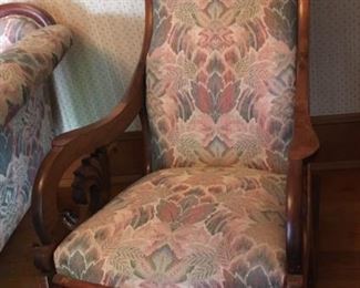 CH024: American Country Rocking Chair Fabric and Wood Local Pickup  https://www.ebay.com/itm/123813583305