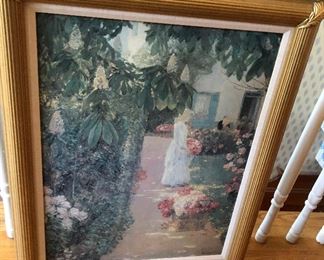 CH074: Gathering Flowers in a French Garden Childe Hassam framed giclee oil on canvas Local Pickup  https://www.ebay.com/itm/123813986617