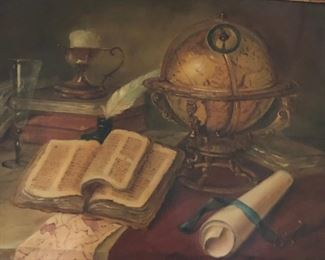 CH103: Still Life explorer framed giclee oil on canvas Local Pickup  https://www.ebay.com/itm/113796282146