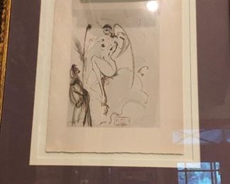 CH119: Salvador Dalí Woodcut Divine Comedy Heaven Canto 28 Framed Local Pickup  https://www.ebay.com/itm/113796288032
