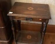 CH124: Wood inlayed antique wood end table Local Pickup   https://www.ebay.com/itm/113796608017 