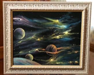 CH121: David Bicha 2004 Far Out Original Acrylic Painting Local Pickup  https://www.ebay.com/itm/123813677258