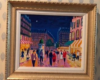 CH129: Jean-Claude Picot Soir de Paris 1997 13"X 15 3/4" Serigraph acrylic on Linen hand signed 57/100 Local Pickup $1500  https://www.ebay.com/itm/113796293105