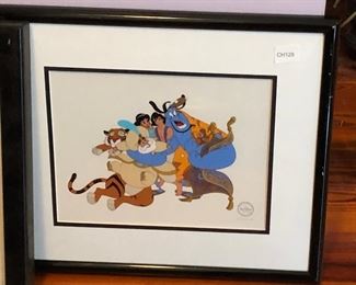 CH128: Disney Licensed Aladdin Framed Lithograph Litho Local Pickup $75  https://www.ebay.com/itm/113796291666