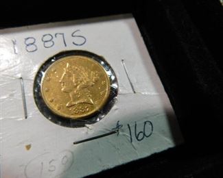 1887 S $5 Gold Liberty