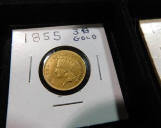 1855 $3 Gold Liberty