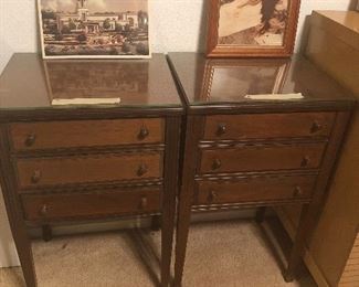 2 matching  tables - set up. for sewing -rare cool finds-at this one -