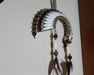 INDOOR, WING 1,  First Room on Left, made from safety pins and beads
