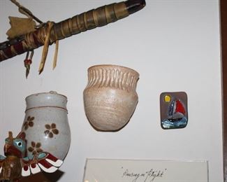 INDOOR, WING 1,  First Room on Left, Ceremonial Pipe by Red Hawk/Aurea Nareano Boat