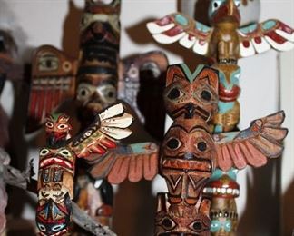 INDOOR, WING 1,  First Room on Left, Wooden Totems/Patrick Seale