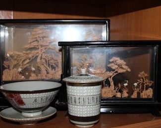 INDOOR, WING 1,  First Room on Left,  Japanese Balsa Dioramas