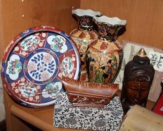 INDOOR, WING 1,  First Room on Left,  Gold Imari Plate