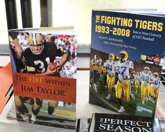 INDOOR, WING 1,  First Room on Left,  Fire Within signed by Jim Taylor $125 2 copies available/Fighting Tigers signed $28