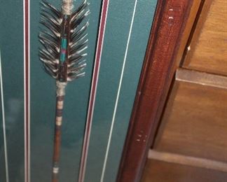 INDOOR, WING 1,  First Room on Left, Framed Kiowa Arrow, $58