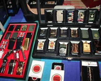 INDOOR, WING 1,  First Room on Left,  Zippos are Case Knife, Ford, NRA, Titanic, Larry the Cable Guy, NFL