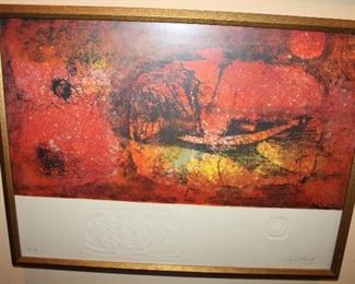 WING 1 HALLWAY, Lebadang, embossed signed print