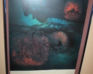 WING 1 HALLWAY, Lebadang Embossed print, signed