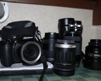 INDOOR, WING 2, First room on Right, Olympus SP590UZ $45; Lenses sold separately ranging from $15-$125