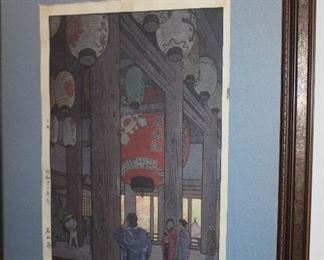 WING 2 HALLWAY, Toshi Yoshida wood block prints
