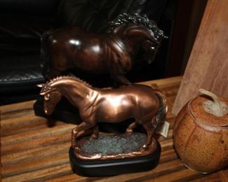 INDOOR, CHECKOUT AREA, LIVING ROOM, Medici Horse MMA replica by Giambolagno Giovanni Bologna 16th Century $195/Hanoverian Mare $38 each