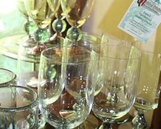 INDOOR, CHECKOUT AREA, LIVING ROOM, Krosno with cake stand and 4 glasses $46