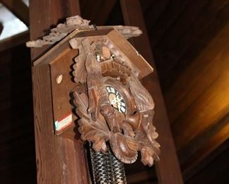 INDOOR, BACK OF HOUSE THROUGH HOLDING AREA, Cuendet Cuckoo clock Edelweiss