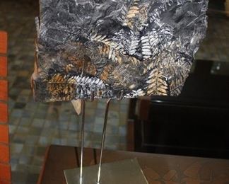 INDOOR, CHECKOUT AREA, LIVING ROOM, Arthur Court Designs 25 million year old Fossil Fern from Ohio $75