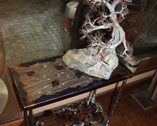 INDOOR, CHECKOUT AREA, LIVING ROOM, Wayne Trinklein $350/Metal Art Table $185