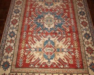 INDOOR, CHECKOUT AREA, LIVING ROOM, Approx 5x8 Hakkas Kazak Double Knot $495