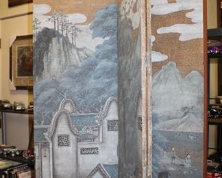 INDOOR, BACK OF HOUSE THROUGH HOLDING AREA, Large 6-panel 7 ft Asian Screen $645